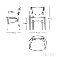 HOUSE OF FINN JUHL（ハウス・オブ・フィンユール） / 46 ARMCHAIR / ウォルナット材・オイル仕上げ・エレガンスレザー（Elegance Black） / アームチェア