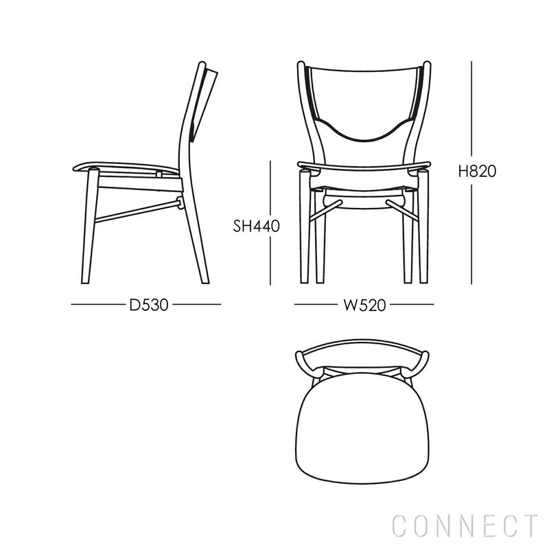 HOUSE OF FINN JUHL（ハウス・オブ・フィンユール） / 46 CHAIR / ウォルナット材・オイル仕上げ・エレガンスレザー（Elegance Walnut）