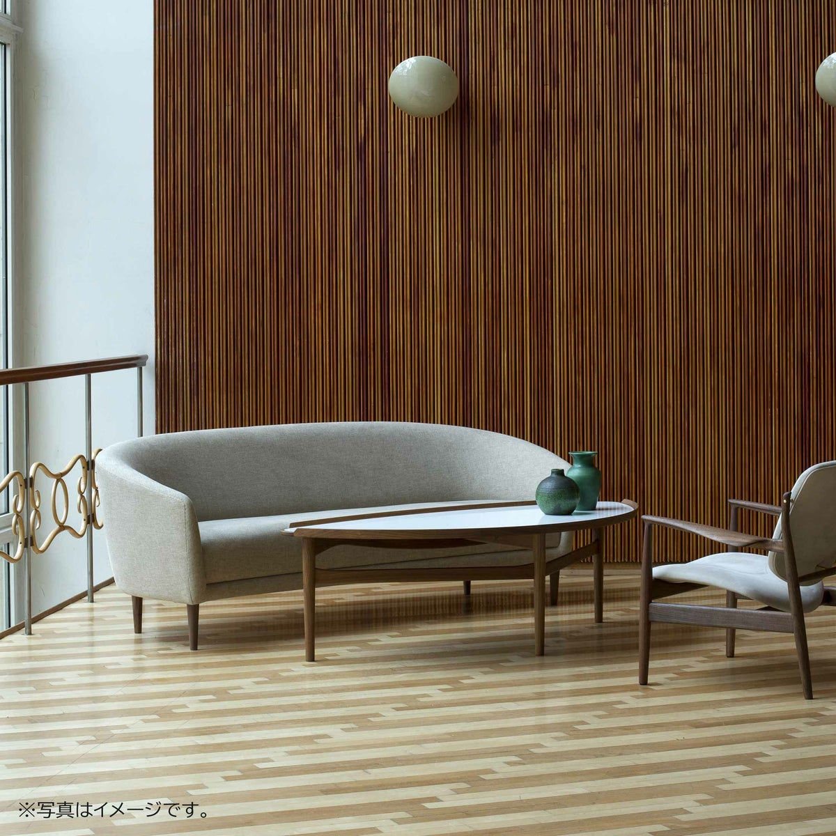 HOUSE OF FINN JUHL（ハウス・オブ・フィンユール） / LITTLE MOTHER SOFA 3 SEATER（リトルマザーソファ 3シーター） / ウォルナット材・オイル仕上げ / Hallingdal 113（ハリンダル）