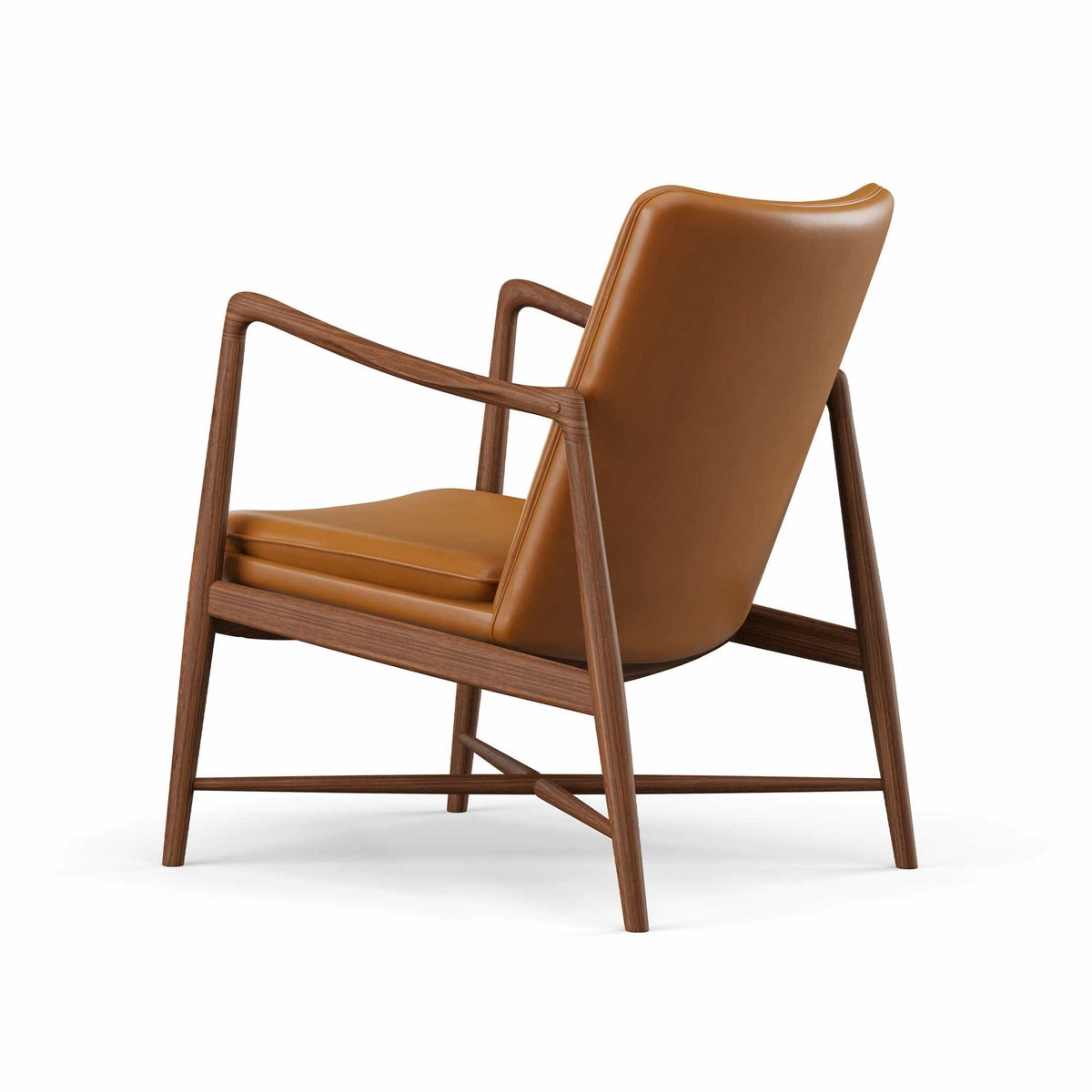 HOUSE OF FINN JUHL（ハウス・オブ・フィンユール） / FIREPLACE CHAIR（ファイアープレイスチェア） / ウォルナット材・オイル仕上げ・エレガンスレザー（Elegance Black） / ラウンジチェア