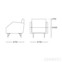 HOUSE OF FINN JUHL（ハウス・オブ・フィンユール） / 77 CHAIR 1 SEATER（1シーター） / ウォルナット材・オイル仕上げ / Hallingdal 103・227（ハリンダル） / ラウンジチェア
