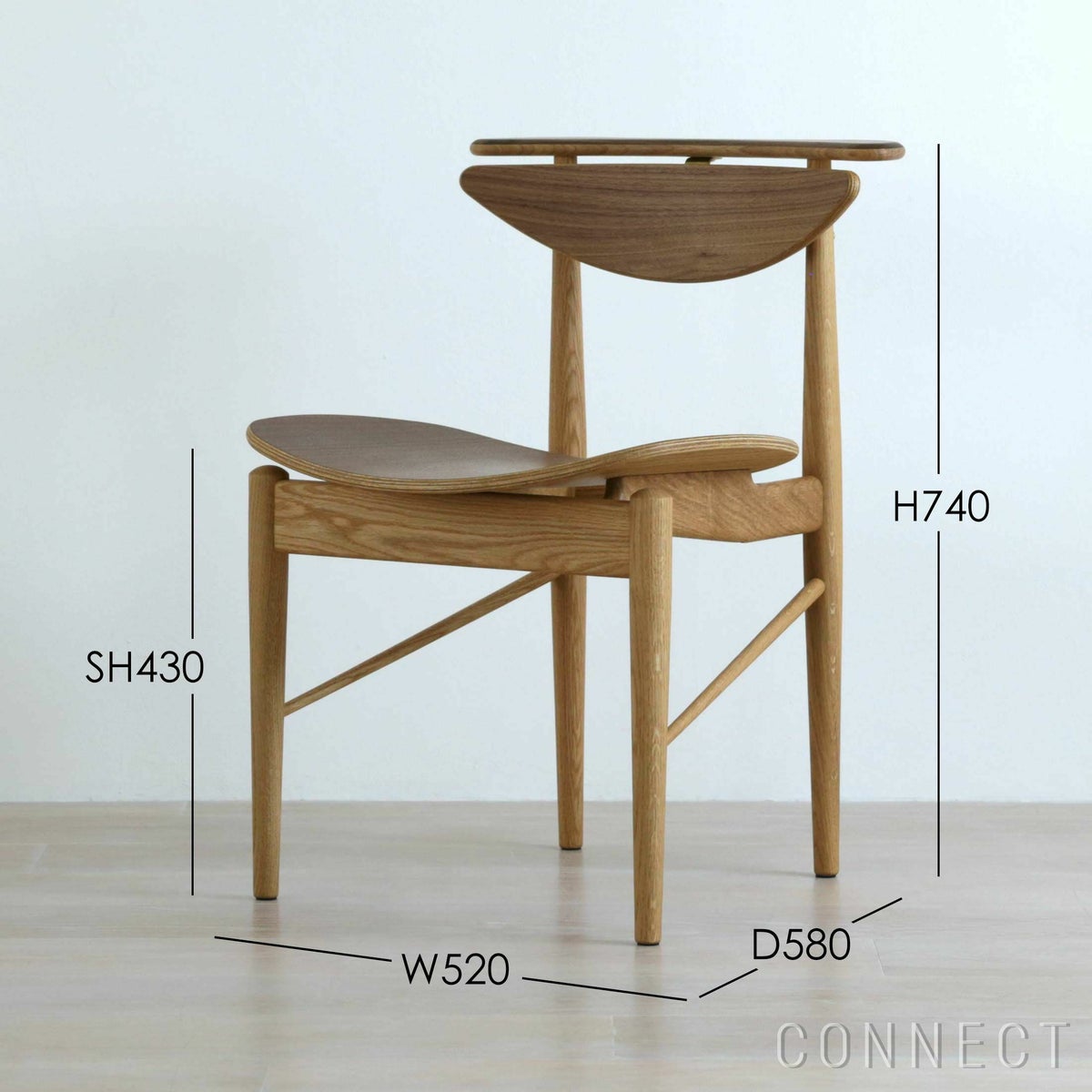 HOUSE OF FINN JUHL（ハウス・オブ・フィンユール） / READING CHAIR W（リーディングチェア） / オーク材・ウォルナット材・ダークオイル仕上げ（べニヤタイプ） / チェア