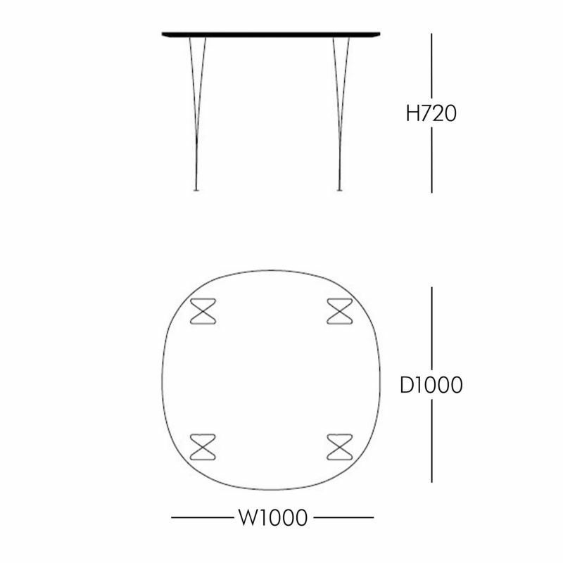 FRITZ HANSEN（フリッツ・ハンセン） / TABLE SERIES（テーブルシリーズ）B603 / スーパー円テーブル / ブラウンオッタワ / ブラウンブロンズ脚