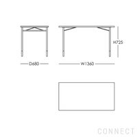 HOUSE OF FINN JUHL（ハウス・オブ・フィンユール） / NYHAVN DESK（ニューハウンデスク） / ウォルナット材・オイル仕上げ・ブラックリノリウム天板 / W136cm