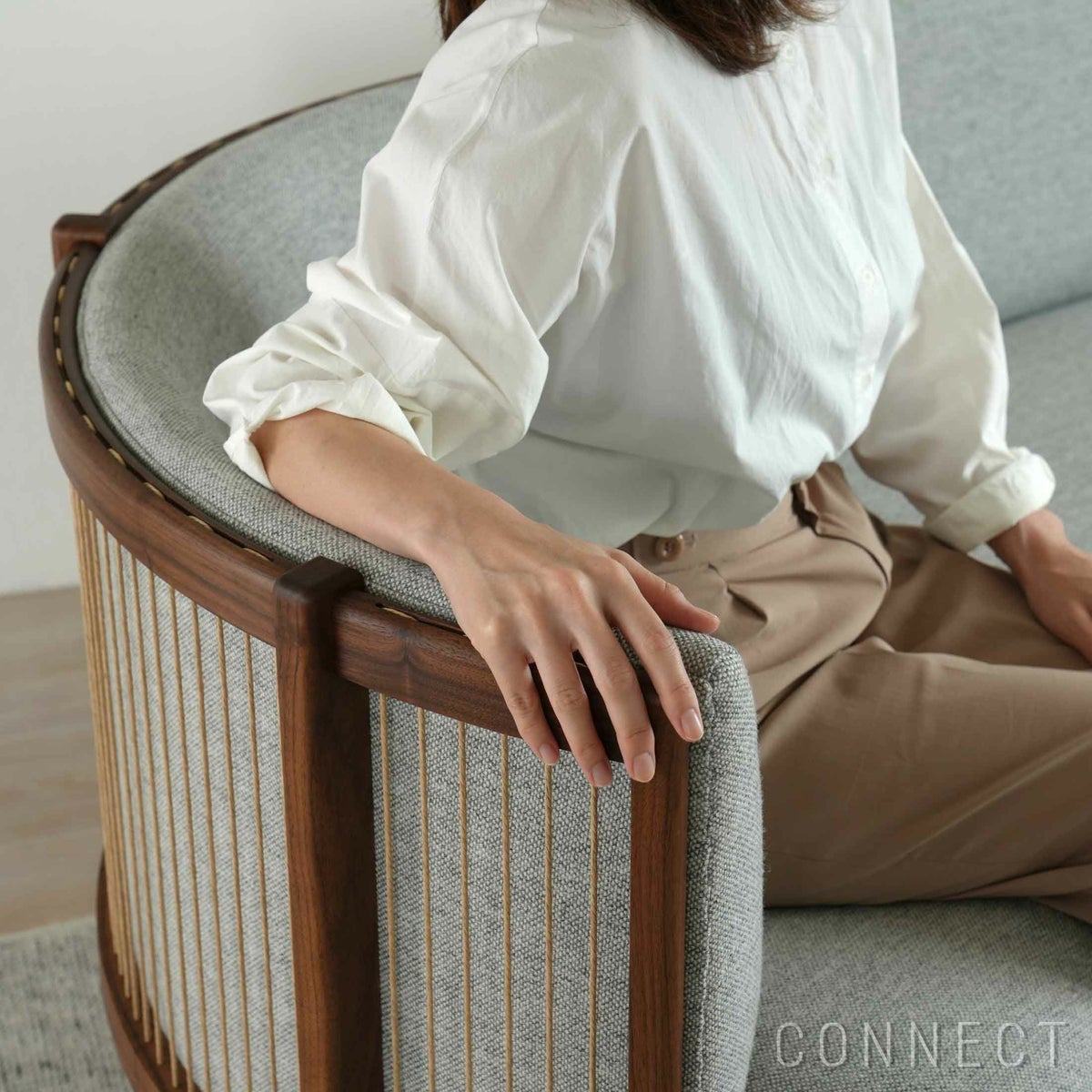 CARL HANSEN & SON （カール・ハンセン＆サン） / RF1903 SIDEWAYS SOFA（サイドウェイ・ソファ） / ウォルナット材・オイル仕上げ / Hallingdal 116（ハリンダル） / 2人掛け