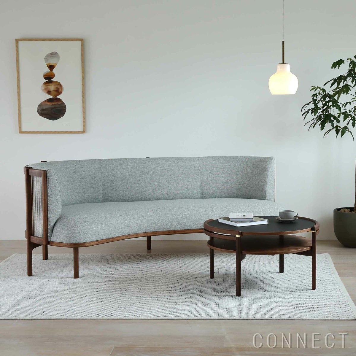 CARL HANSEN & SON（カール・ハンセン＆サン） / RF1905 SIDEWAYS COFFEE TABLE（サイドウェイ・コーヒーテーブル） / ウォルナット材・ラミネート天板ブラック / サイドテーブル