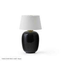 【ジャパンディセット】Audo Copenhagen（オドー・コペンハーゲン） / ANDROGYNE SIDE TABLE（アンドロジーン サイドテーブル）Φ50 / KUNIS BRECCIA STONE / 大理石 / ナチュラルオークベース+ TORSO PORTABLE LAMP （トルソー ポータブル ランプ） / 全3色 / テーブルランプ