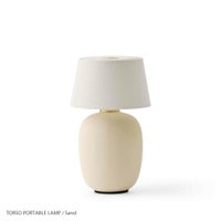 【ジャパンディセット】Audo Copenhagen（オドー・コペンハーゲン） / ANDROGYNE SIDE TABLE（アンドロジーン サイドテーブル）Φ50 / KUNIS BRECCIA STONE / 大理石 / ナチュラルオークベース+ TORSO PORTABLE LAMP （トルソー ポータブル ランプ） / 全3色 / テーブルランプ