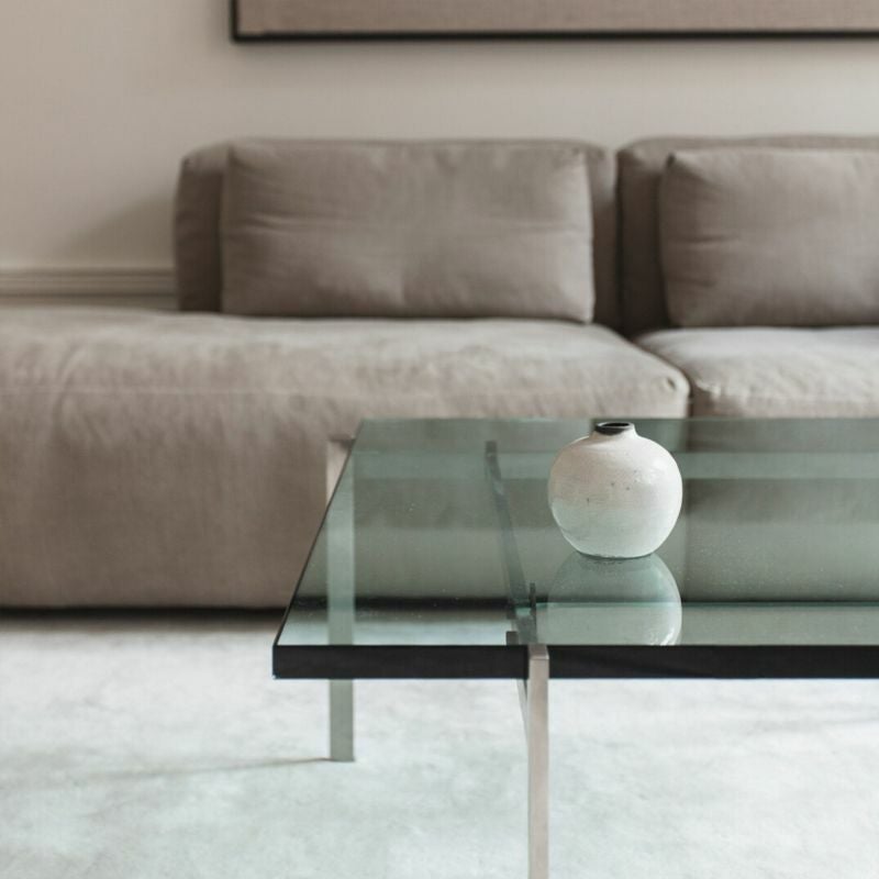 FRITZ HANSEN（フリッツ・ハンセン） / PK61 / ガラス / サテン仕上げステンレススチール / コーヒーテーブル / 80×80cm