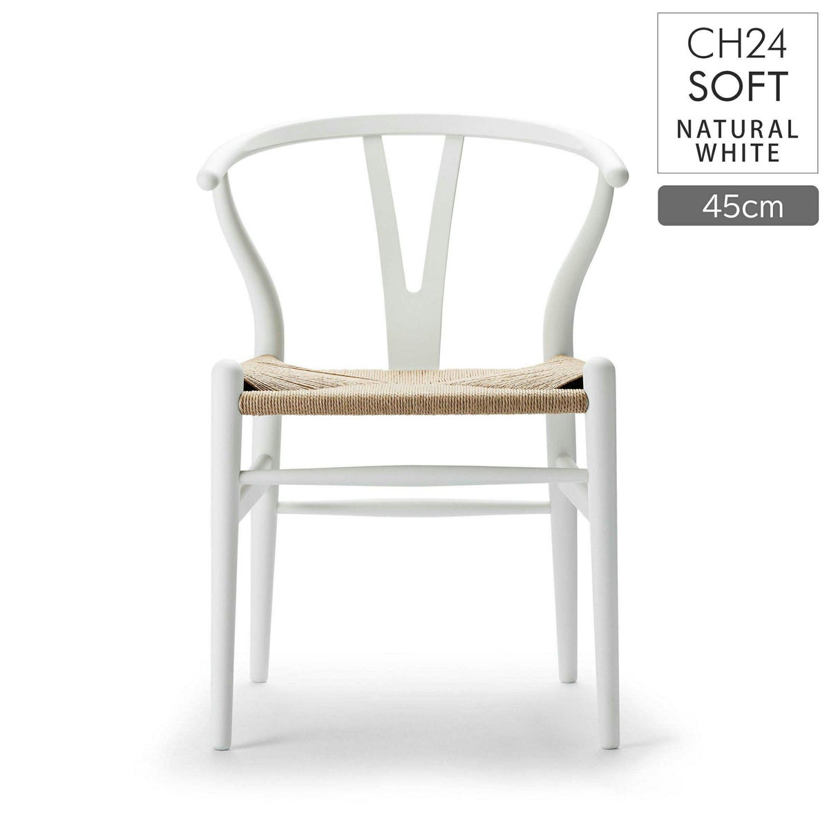 CH24 SOFT / NATURAL WHITE（ナチュラルホワイト） / Yチェアソフト（ワイチェア） ビーチ材・マットカラー / SH45cm / CARL HANSEN & SON （カール・ハンセン＆サン）