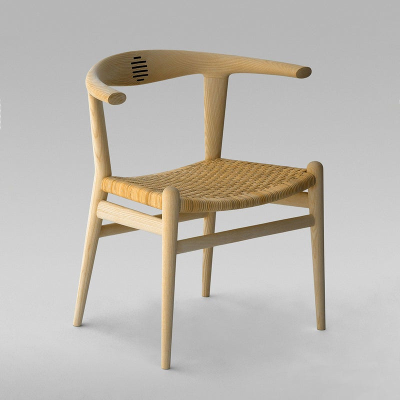 PP Mobler（PPモブラー） / PP518 Bull Chair（ブルチェア） / アッシュ材・ソープ仕上げ / Cane seat（籐張り）
