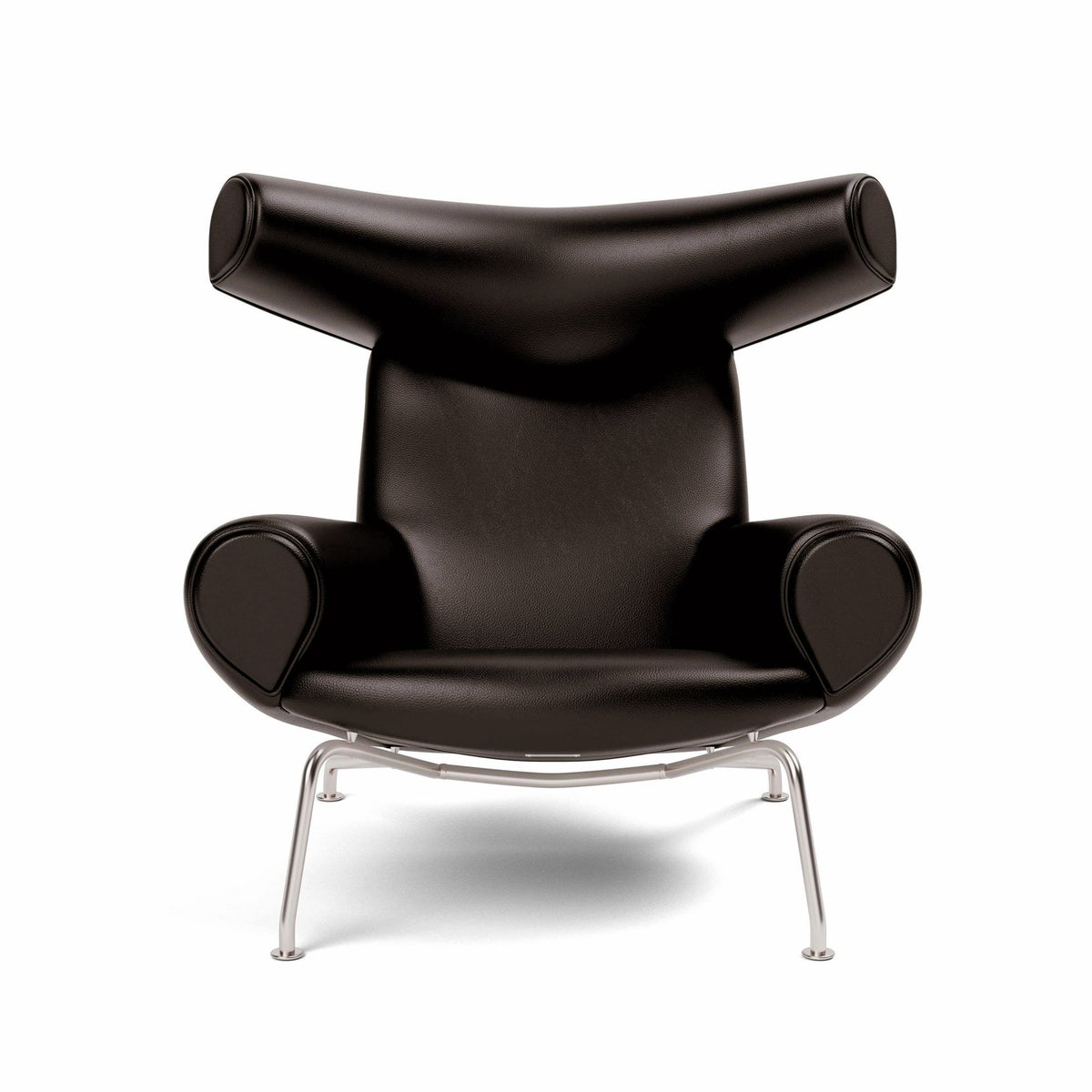 FREDERICIA（フレデリシア） / Wegner Ox Chair（ウェグナーオックスチェア） / Model 1000 / ステンレススチールベース / レザー（Organic 906）