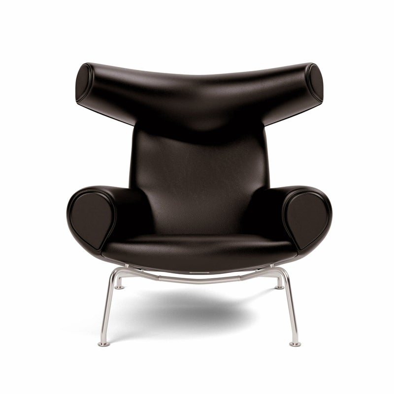 FREDERICIA（フレデリシア） / Wegner Ox Chair（ウェグナーオックスチェア） / Model 1000 / ステンレススチールベース / レザー（Organic 906）