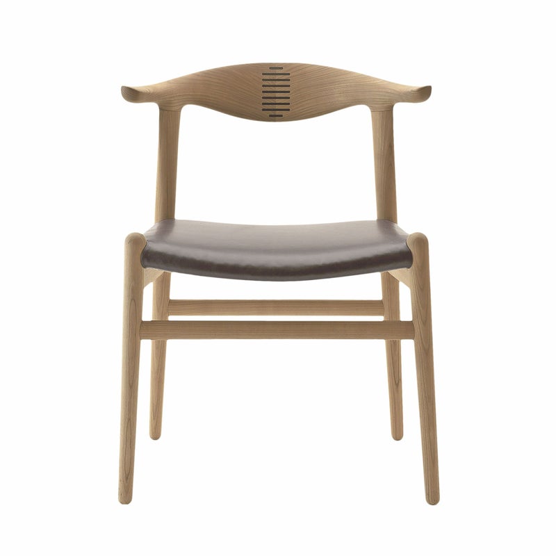 【ウェグナー展対象】PP Mobler（PPモブラー） / PP505 Cow Horn Chair（カウホーンチェア） / オーク材・ソープ仕上げ / スタンダードレザー（Mocca）
