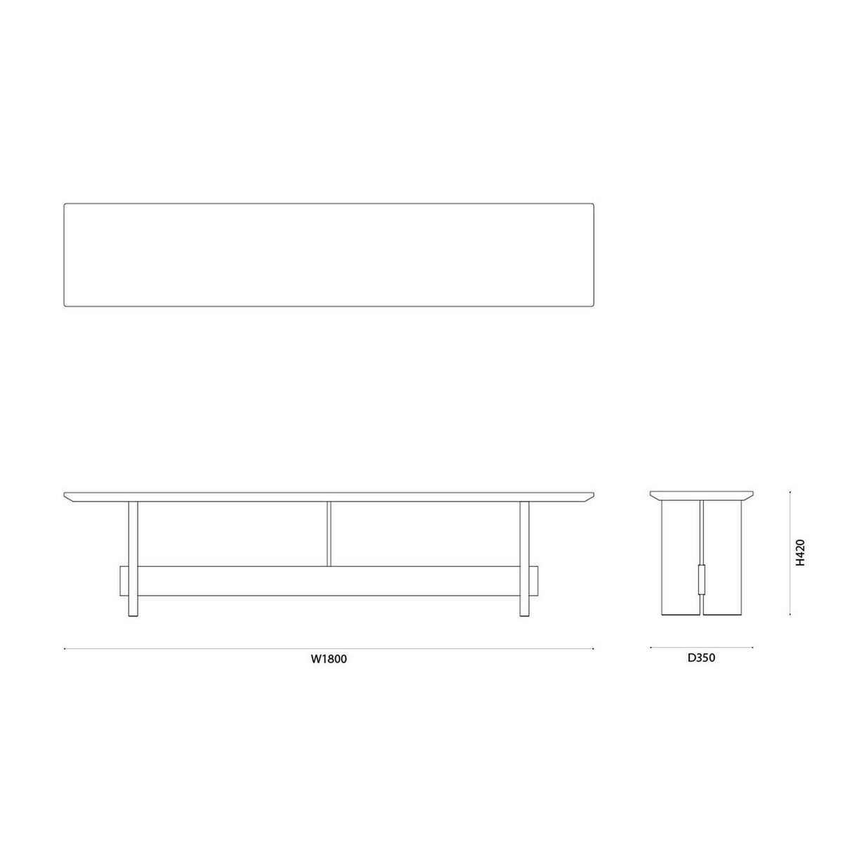 Karimoku Case（カリモクケース） / AZABU A-B01 / ASHIZAWAベンチ 180