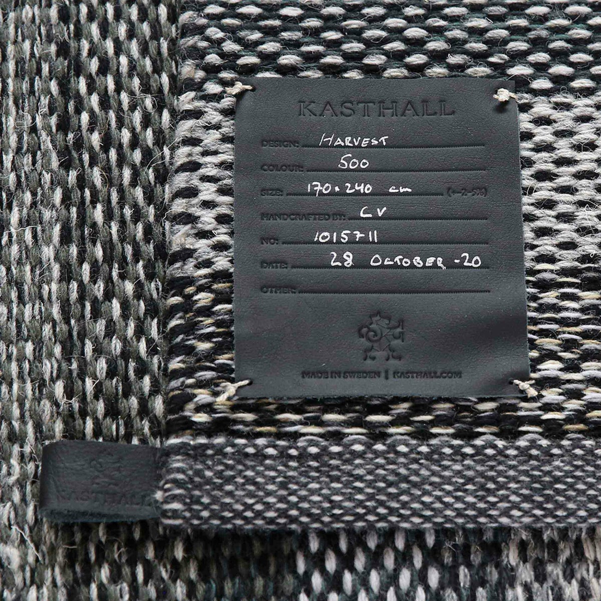 【アウトレット】KASTHALL（カスタール） / HARVEST（ハーベスト）/ブラック＆グレイ（170cm×240cm） / 1015711 / ラグ