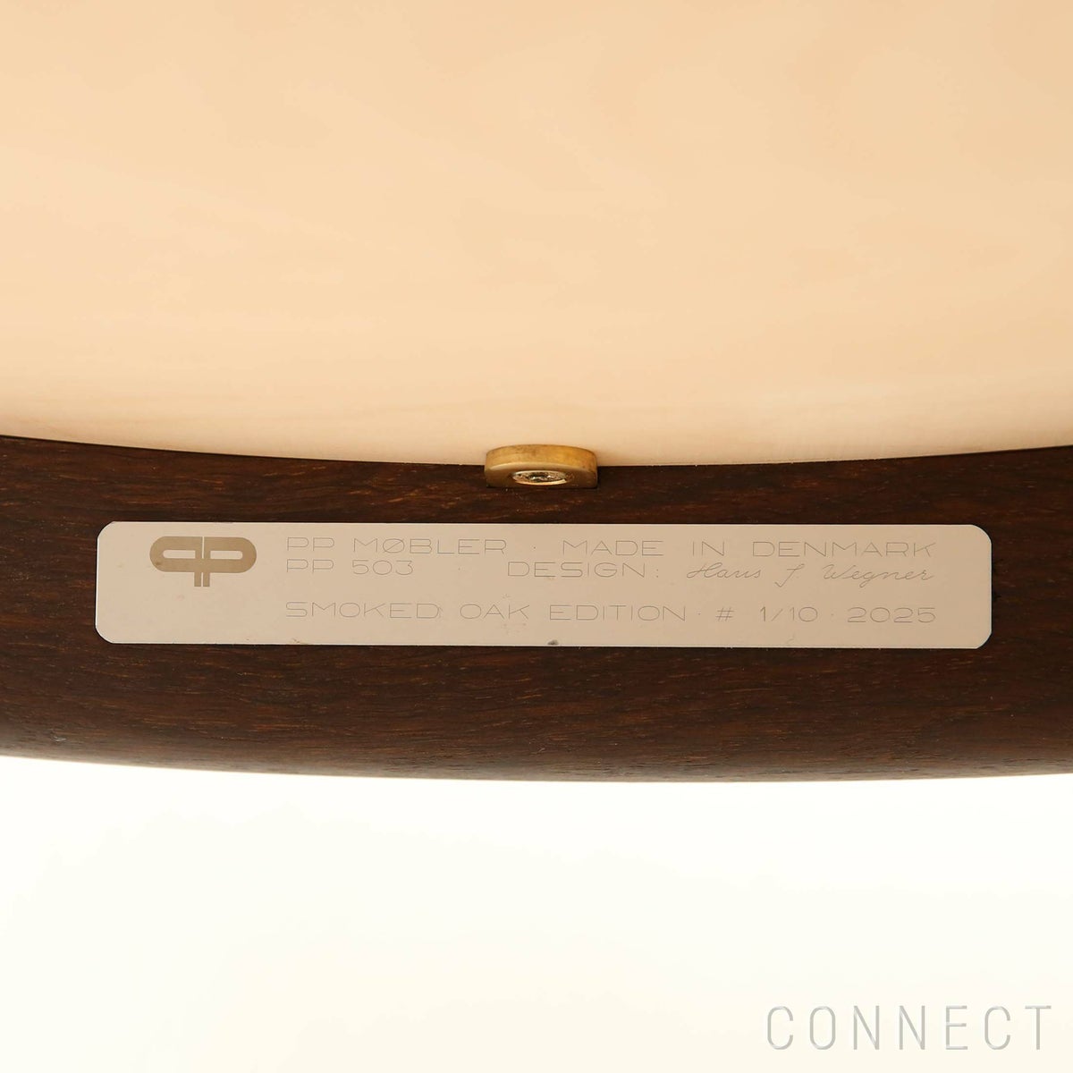【ウェグナー展限定モデル】PP Mobler（PPモブラー） / PP503 The Chair（ザ チェア） / オーク材・スモークドオーク仕上げ / ヌバックレザー / オリジナル真鍮プレート付