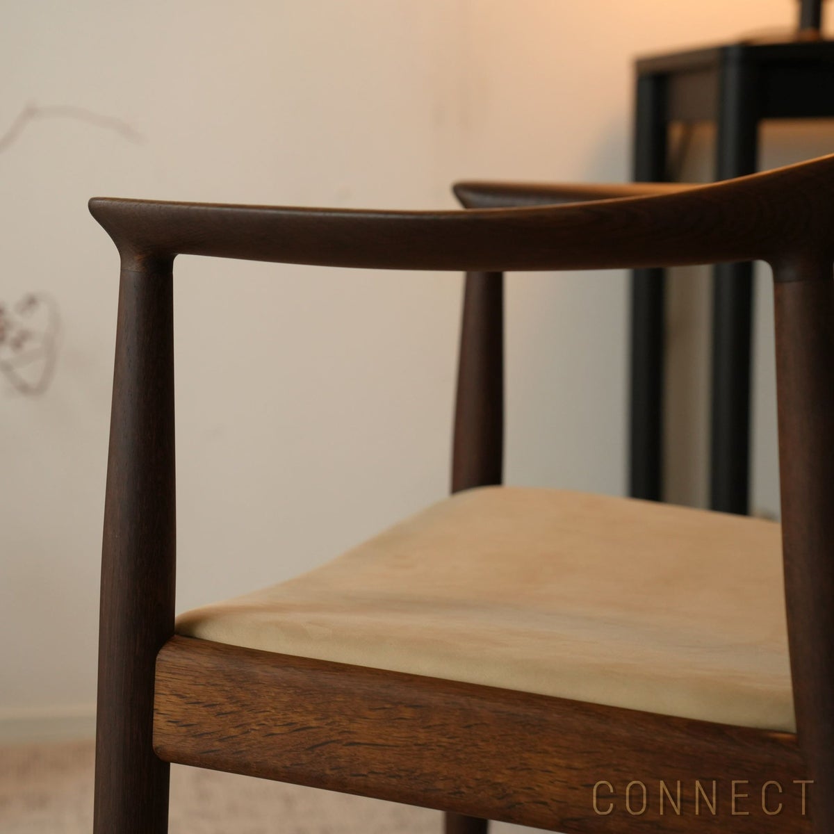 【ウェグナー展限定モデル】PP Mobler（PPモブラー） / PP503 The Chair（ザ チェア） / オーク材・スモークドオーク仕上げ / ヌバックレザー / オリジナル真鍮プレート付
