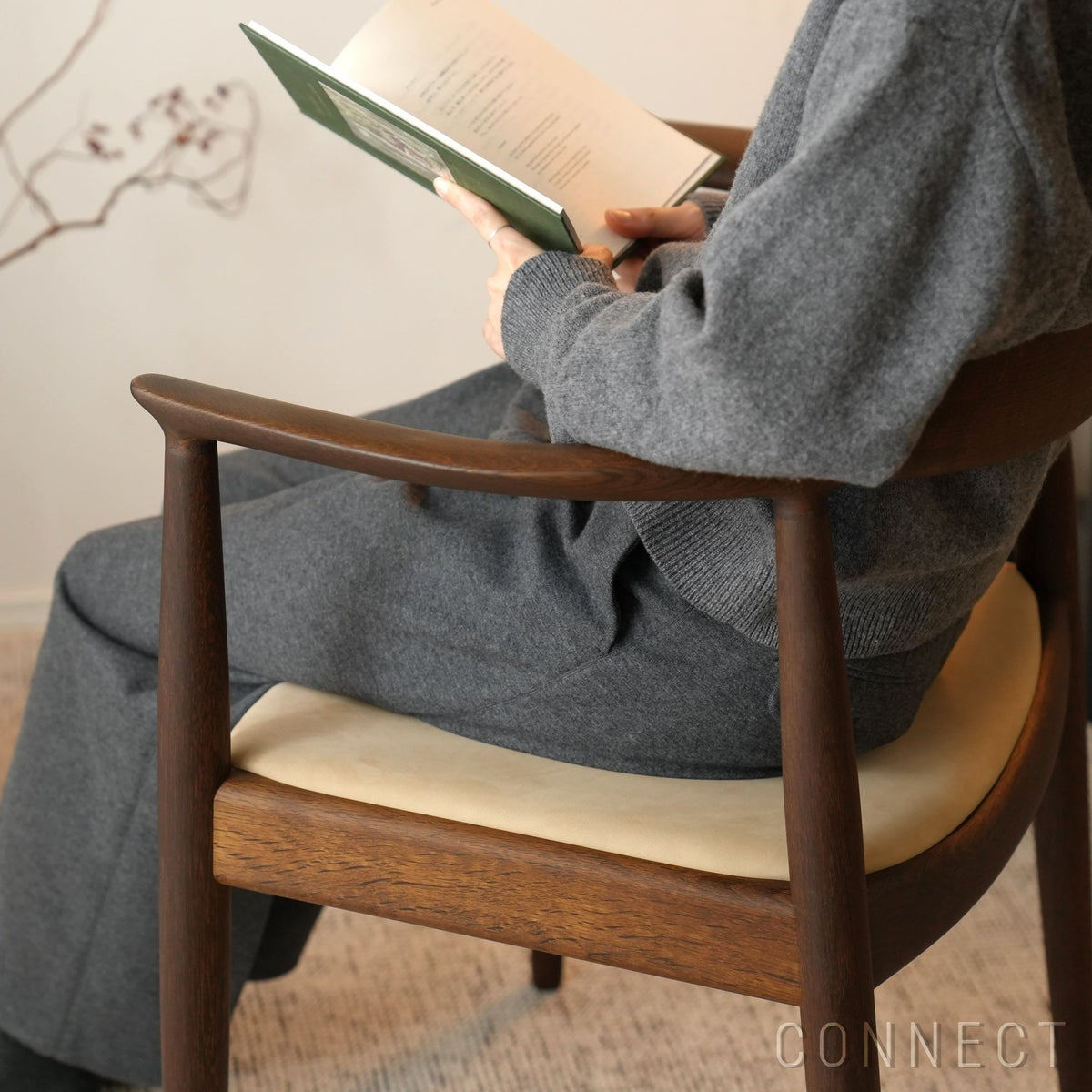 【ウェグナー展限定モデル】PP Mobler（PPモブラー） / PP503 The Chair（ザ チェア） / オーク材・スモークドオーク仕上げ / ヌバックレザー / オリジナル真鍮プレート付