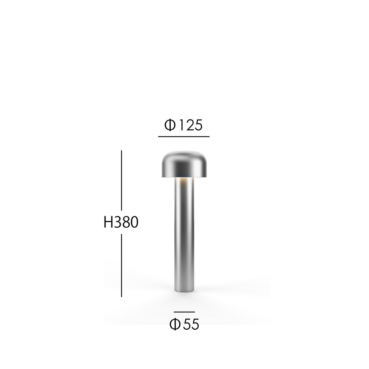 FLOS（フロス） / BELLHOP BOLLARD 380（ベルホップ ボラード） / ステンレス / H380 / 3000K / 庭園灯