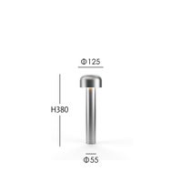 FLOS（フロス） / BELLHOP BOLLARD 380（ベルホップ ボラード） / ステンレス / H380 / 3000K / 庭園灯