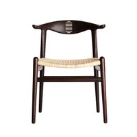 PP Mobler（PPモブラー） / PP505 Cow Horn Chair（カウホーンチェア） / ウェンジ材・クリアオイル仕上げ / Cane seat（籐張り） / 真鍮プレート付