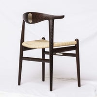 PP Mobler（PPモブラー） / PP505 Cow Horn Chair（カウホーンチェア） / ウェンジ材・クリアオイル仕上げ / Cane seat（籐張り） / 真鍮プレート付