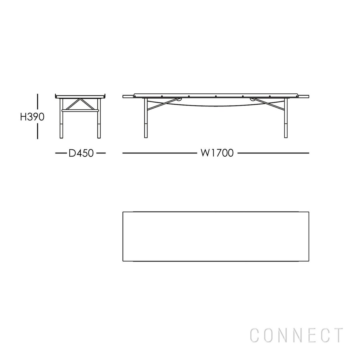 HOUSE OF FINN JUHL（ハウス・オブ・フィンユール） / TABLE BENCH（テーブルベンチ） / ウォルナット材・オイル仕上げ / SAHCO（サコ）Nalia 970