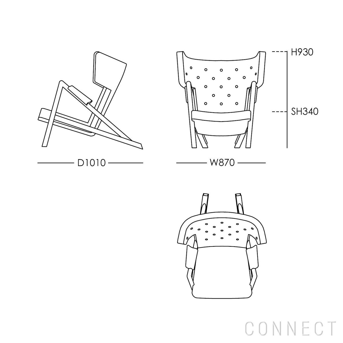 HOUSE OF FINN JUHL（ハウス・オブ・フィンユール） / GRASSHOPPER CHAIR（グラスホッパーチェア） / ウォルナット材・オイル仕上げ・エレガンスレザー（Elegance Walnut）
