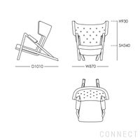 HOUSE OF FINN JUHL（ハウス・オブ・フィンユール） / GRASSHOPPER CHAIR（グラスホッパーチェア） / ウォルナット材・オイル仕上げ・エレガンスレザー（Elegance Walnut）