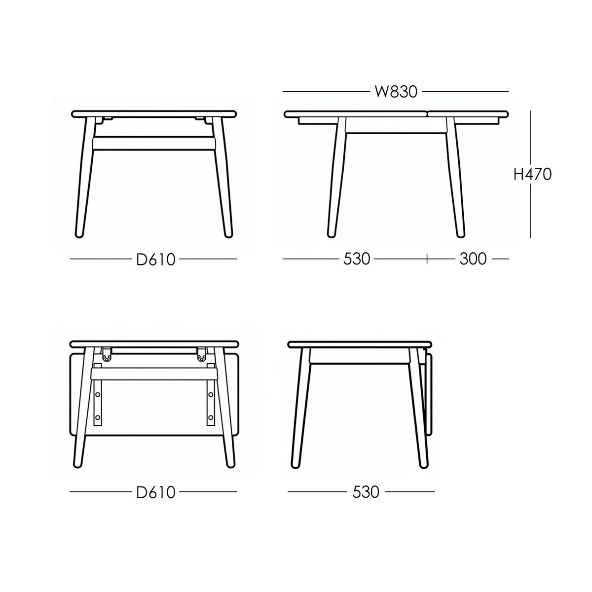 CARL HANSEN & SON（カール・ハンセン＆サン） / ND55 コーヒーテーブル / オーク材・オイル仕上げ / 折りたたみ式天板