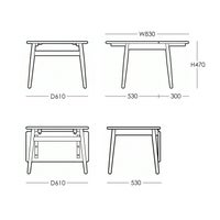 CARL HANSEN & SON（カール・ハンセン＆サン） / ND55 コーヒーテーブル / オーク材・オイル仕上げ / 折りたたみ式天板