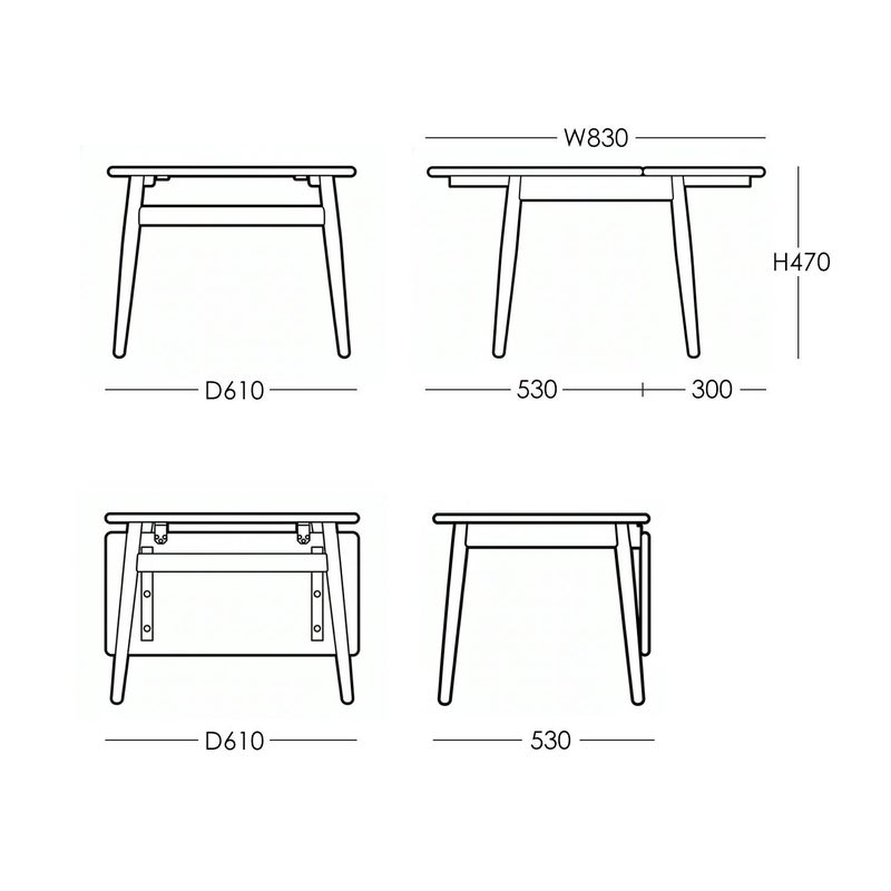 CARL HANSEN & SON（カール・ハンセン＆サン） / ND55 コーヒーテーブル / オーク材・オイル仕上げ / 折りたたみ式天板