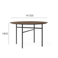 Audo Copenhagen（オドー・コペンハーゲン） /SNAREGADE DINING TABLEΦ120（スネアゲイド ダイニングテーブル） / ダークステインドオーク / テーブル