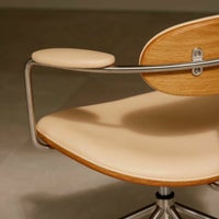CARL HANSEN & SON（カール・ハンセン＆サン） / CH621 SWIVEL CHAIR（スウィベルチェア） / オーク材・オイル仕上げ・ステンレススチール脚 / Sif 90 / キャスター付きチェア