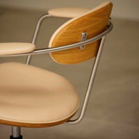 CARL HANSEN & SON（カール・ハンセン＆サン） / CH621 SWIVEL CHAIR（スウィベルチェア） / オーク材・オイル仕上げ・ステンレススチール脚 / Sif 90 / キャスター付きチェア