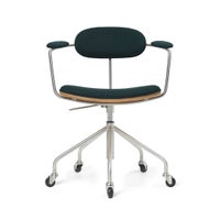 CARL HANSEN & SON（カール・ハンセン＆サン） / CH621 SWIVEL CHAIR（スウィベルチェア） / オーク材・オイル仕上げ・ステンレススチール脚 / Vider 1062 / キャスター付きチェア