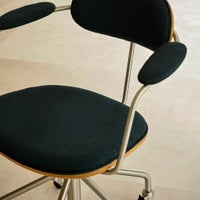 CARL HANSEN & SON（カール・ハンセン＆サン） / CH621 SWIVEL CHAIR（スウィベルチェア） / オーク材・オイル仕上げ・ステンレススチール脚 / Vider 1062 / キャスター付きチェア