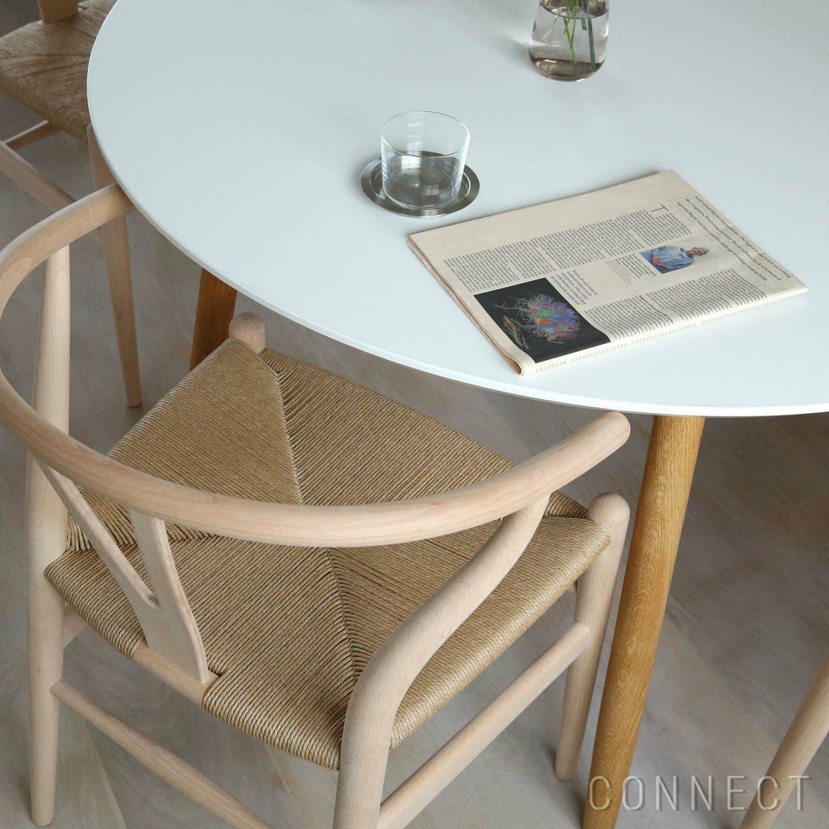 【DINING SET キャンペーン対象・pt10倍】CONNECTセレクトダイニングセット2 / CARL HANSEN & SON（カール・ハンセン＆サン） / BA103（オーク・オイル/H70cm）特別仕様＋CH24（ビーチ・ソープ/SH43cm）2脚