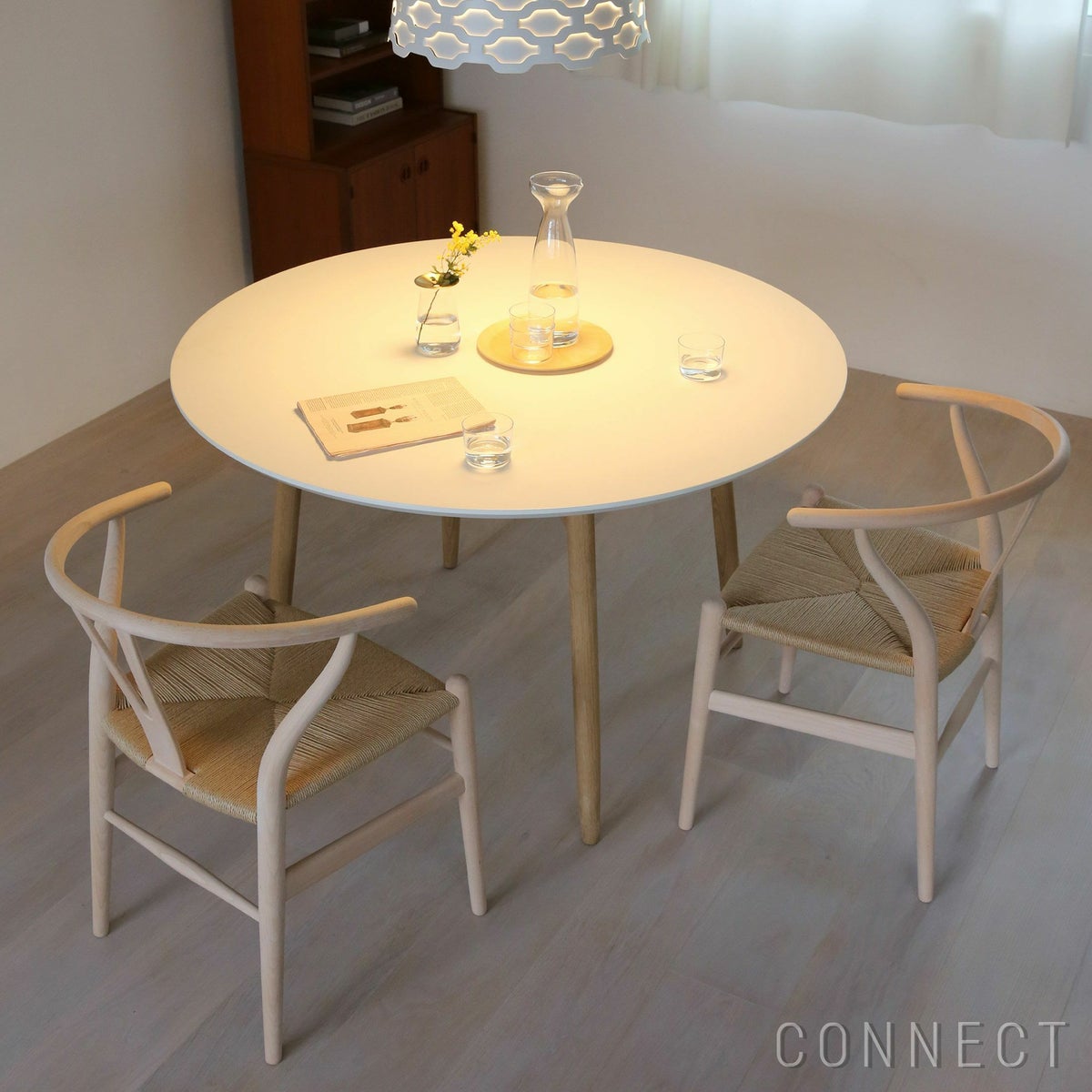 【DINING SET キャンペーン対象・pt10倍】CONNECTセレクトダイニングセット2 / CARL HANSEN & SON（カール・ハンセン＆サン） / BA103（オーク・オイル/H70cm）特別仕様＋CH24（ビーチ・ソープ/SH43cm）2脚