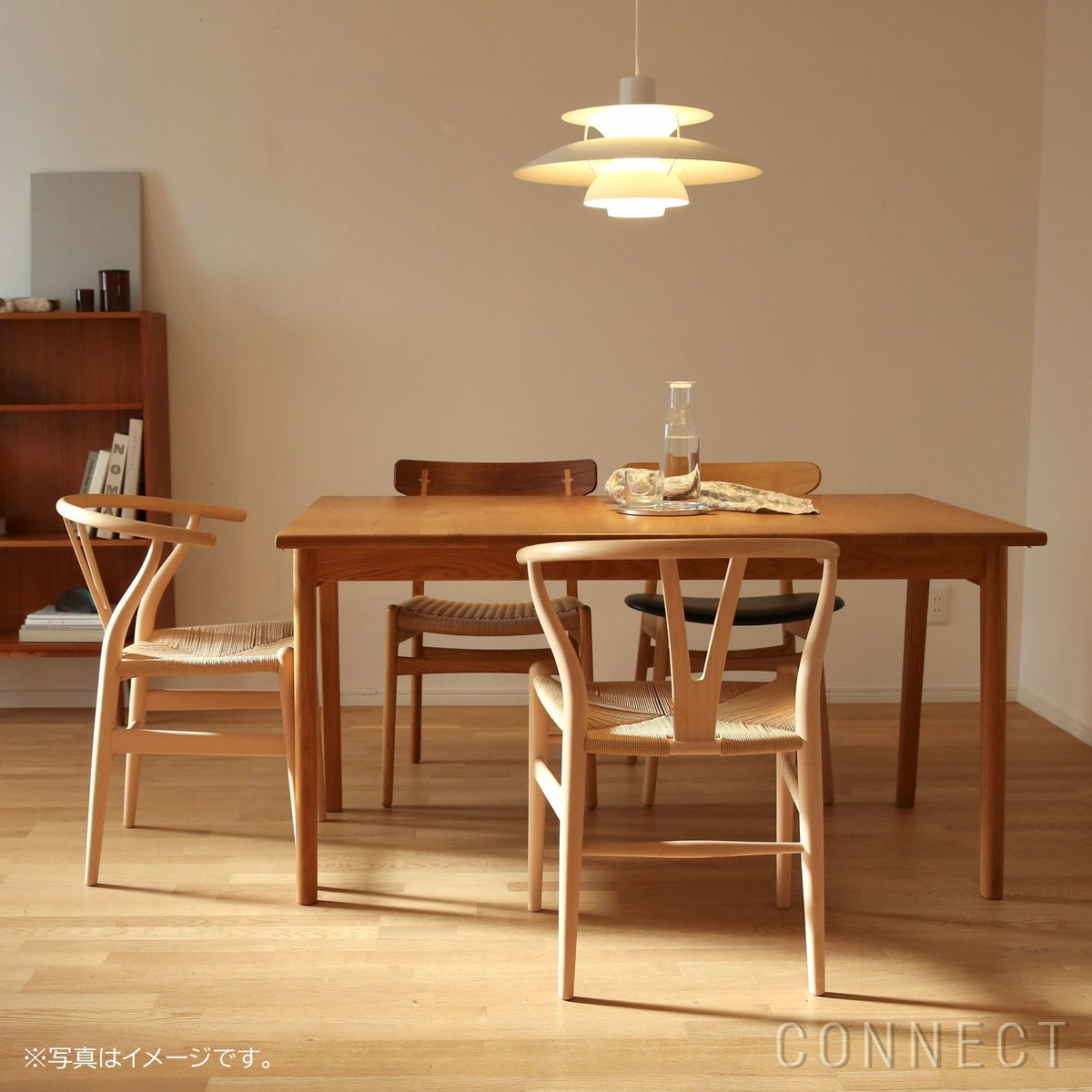 【DINING SET キャンペーン対象・pt10倍】CONNECTセレクトダイニングセット5 / CARL HANSEN & SON（カール・ハンセン＆サン） / CH006（オーク・オイル）＋CH24（オーク・オイル）4脚