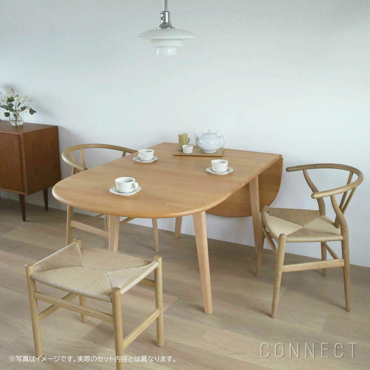 【DINING SET キャンペーン対象・pt10倍】CONNECTセレクトダイニングセット6 / CARL HANSEN & SON（カール・ハンセン＆サン） / CH002（ビーチ・オイル）＋CH24（ビーチ・ソープ）2脚