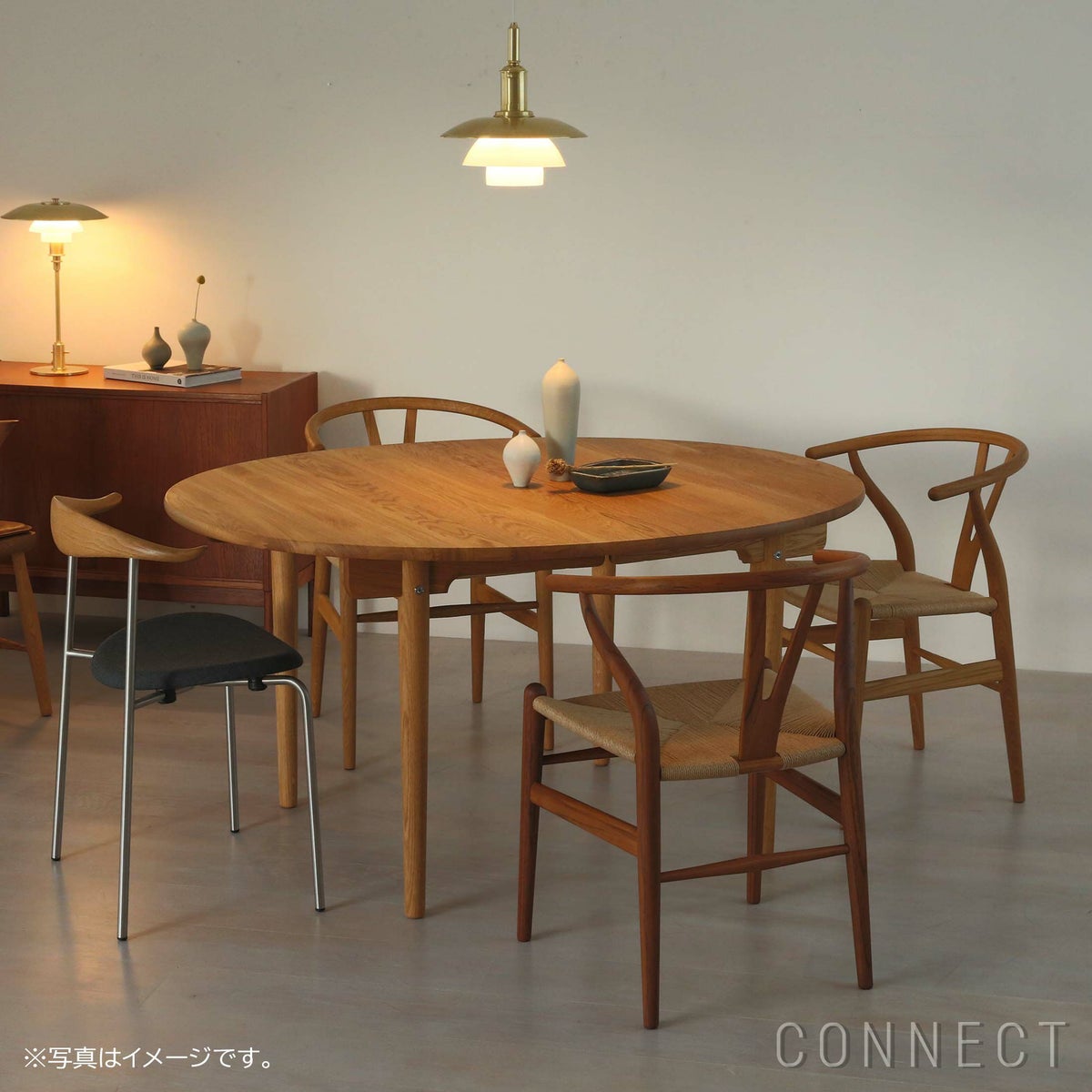 【DINING SET キャンペーン対象・pt10倍】CONNECTセレクトダイニングセット8 / CARL HANSEN & SON（カール・ハンセン＆サン） / CH337（オーク・オイル）＋CH24（オーク・オイル）2脚