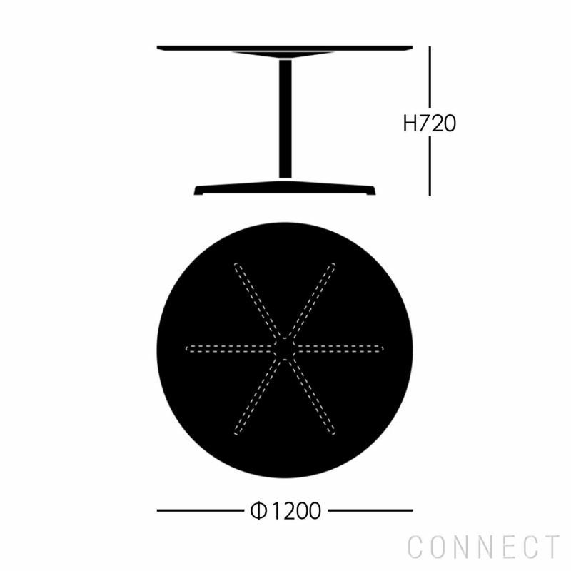 FRITZ HANSEN（フリッツ・ハンセン） / TABLE SERIES（テーブルシリーズ）A825 / 円テーブル / ブラウンオッタワ / ブラウンブロンズ脚 / Φ120cm