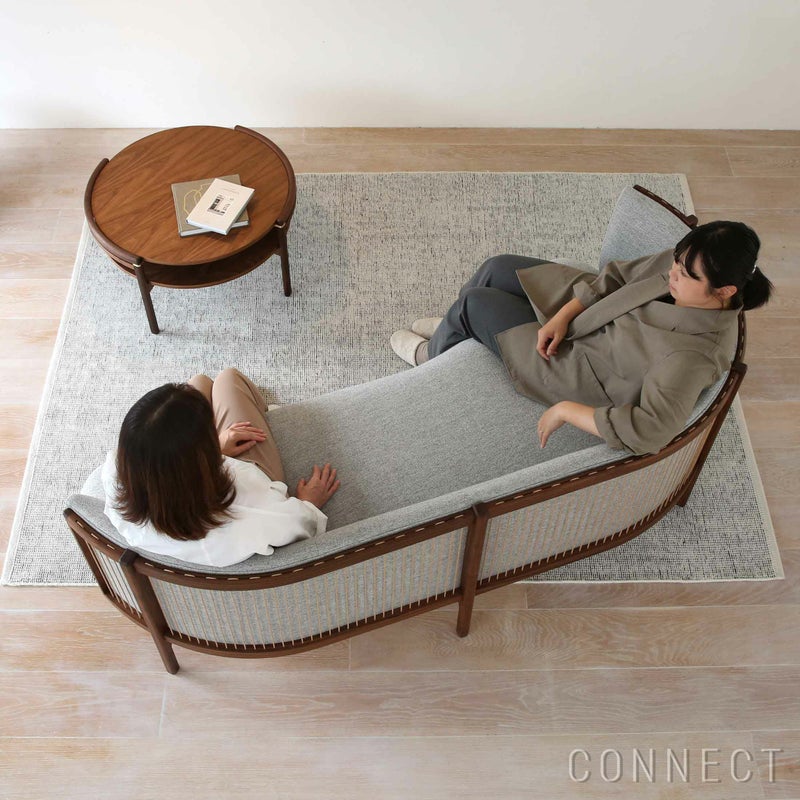【LIVING SET キャンペーン対象・pt10倍】CONNECTセレクトリビングセット2 / CARL HANSEN & SON（カール・ハンセン＆サン） / RF1903ソファ（ウォルナット・オイル・Hallingdal 116）＋RF1905コーヒーテーブル（ウォルナット・オイル・天板ブラック）