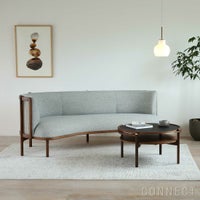 【LIVING SET キャンペーン対象・pt10倍】CONNECTセレクトリビングセット2 / CARL HANSEN & SON（カール・ハンセン＆サン） / RF1903ソファ（ウォルナット・オイル・Hallingdal 116）＋RF1905コーヒーテーブル（ウォルナット・オイル・天板ブラック）