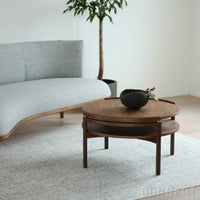 【LIVING SET キャンペーン対象・pt10倍】CONNECTセレクトリビングセット2 / CARL HANSEN & SON（カール・ハンセン＆サン） / RF1903ソファ（ウォルナット・オイル・Hallingdal 116）＋RF1905コーヒーテーブル（ウォルナット・オイル・天板ブラック）