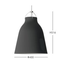 FRITZ HANSEN（フリッツ・ハンセン） / Caravaggio Matt（カラヴァッジオ マット） / ブラック / P3：φ400mm