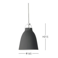 FRITZ HANSEN（フリッツ・ハンセン） / Caravaggio Matt（カラヴァッジオ マット） / ブラック / P1：φ165mm / ペンダントライト