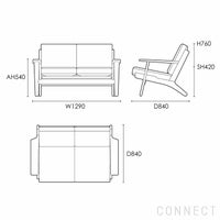 CARL HANSEN & SON（カール・ハンセン＆サン） / CH292 ソファ / オーク材・オイル仕上げ / ZR ANTONI 813 / CH290 SERIES / 2人掛け